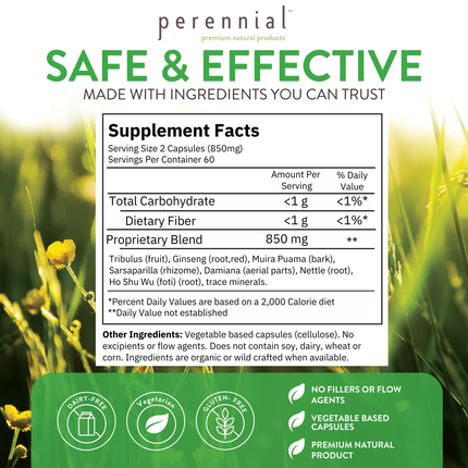 Male Vitality Plus – Herbal Supplement for Men’s Wellness (120 Capsules)