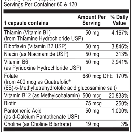 Methyl B Complex 120ct