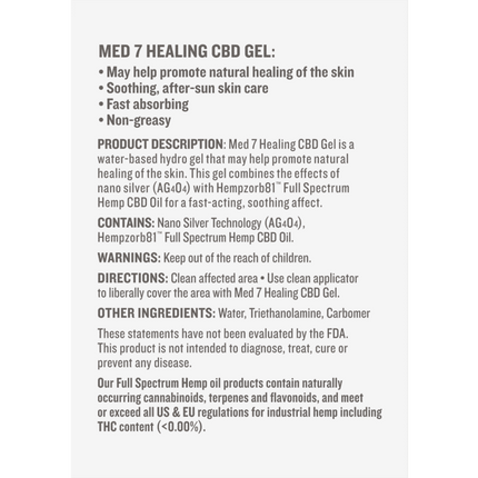 Med 7 CBD Healing Gel 2oz